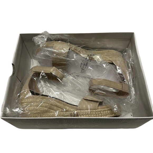 NEW ABEO Womens Size 7 Riviera Ankle Wedge Sandal w Metatarsal Pad Sand Nubuck - Picture 9 of 10